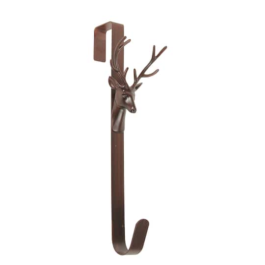 15.25" Brown Rustic Deer Over the Door Wreath Hanger By Northlight | 15.25" x 5.25" x 4" | Michaels®